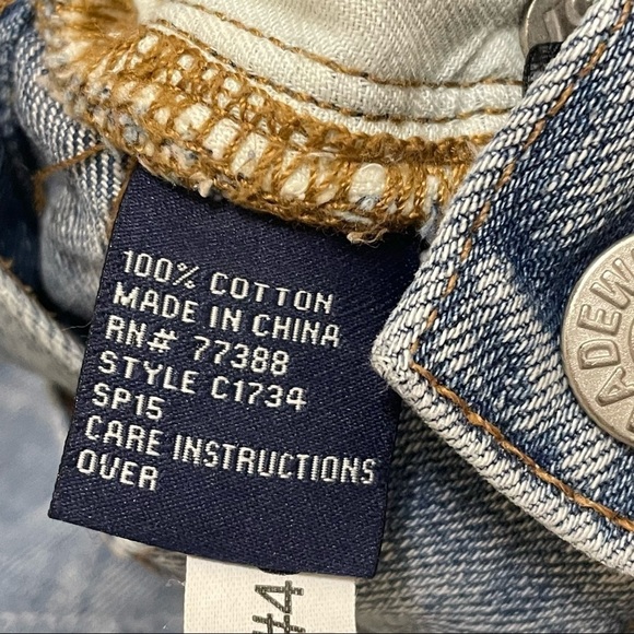 Madewell Women's Boyshorts Shorts Rip & Repair Edition Size 25 Raw Hem High Rise - Picture 7 of 9